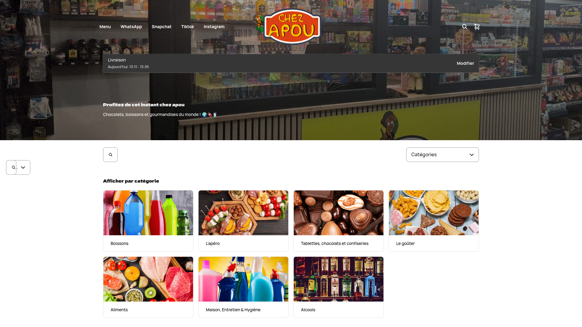 Capture du site Chez Apou