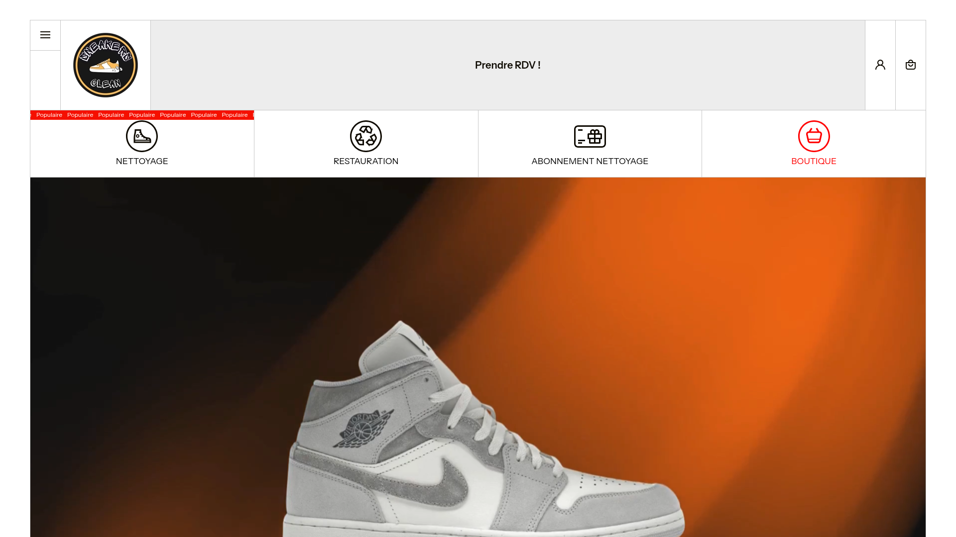 Capture du site Sneakers Clean
