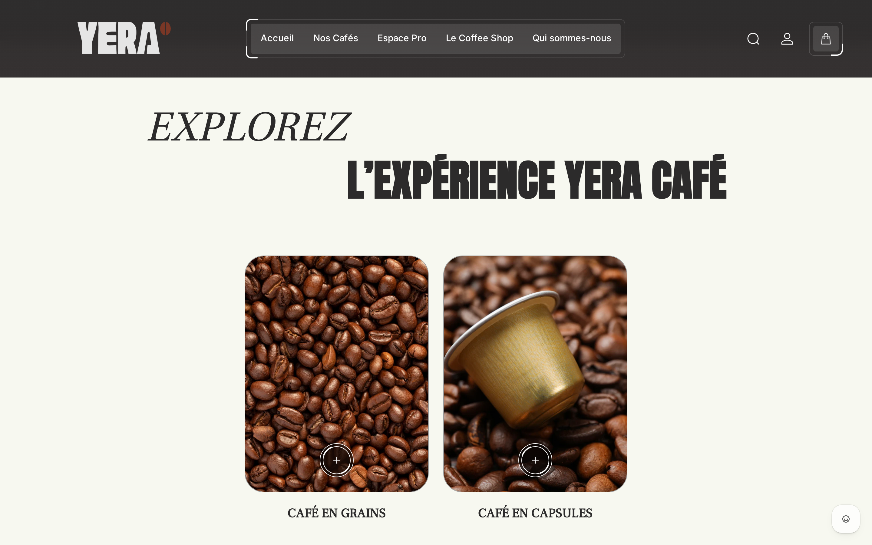 Capture du site Yera Café